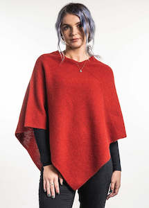 Merino Garment: Merino Possum Moss Stitch Poncho TR1022