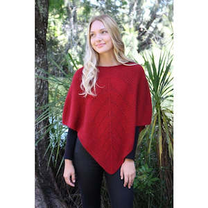 Merino Garment: Possum Merino Lace Poncho 9980