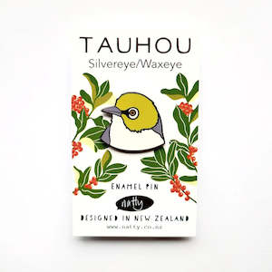Enamel Pin - Tauhou Silvereye