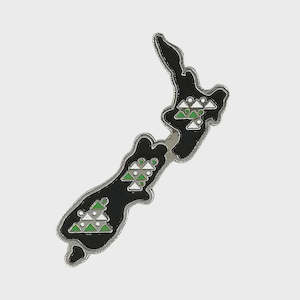 Brooch: Lapel Pin - Retro Map