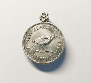 Brooch: Re-minted Petite Coin Brooch - Sixpence