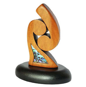 Wooden Art: Carved Standing Koru