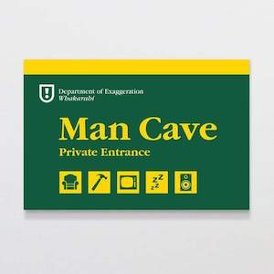 Other Wall Arts: A5 Wooden Signs –Man Cave
