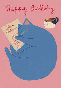 Birthday Cards: Birthday Card - Roger La Borde - Blue Cat Birthday