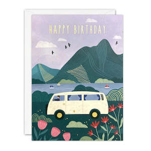 Birthday Cards: Birthday Card - Campervan Happy Birthday