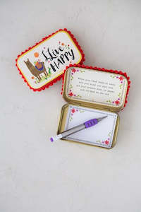 Cool Goodies: Tin Prayer Box LLive Happy