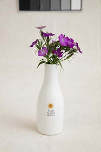 Vases Ornaments: White Bud Vase Sunshine