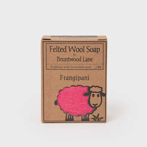 Soaps: Felted Wool Soap - Frangipani