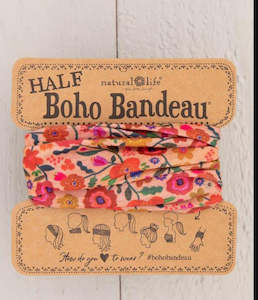 Hair Accessory: Half Boho Bandeau - Blush Floral