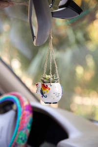 Hanging Succulent Critter Unicorn