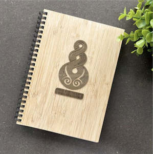 Journals: Bamboo Journal Small -Pikorua River Rimu Veneer