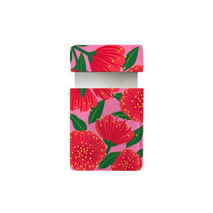 Pocket Mirror - Bright Botanical Pohutukawa Pink