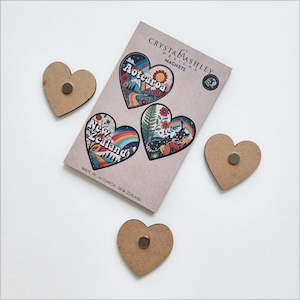 Magnets: Magnet Pop-Out - Heart Aotearoa/NZ Set