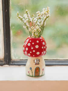 Cutest Little Bud Vase - Mushroom