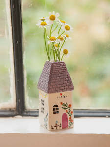 Cottage Bud Vase - Coffee