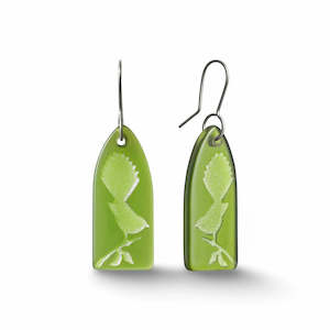 Sterling Silver Earrings: Glass Fantail Earrings