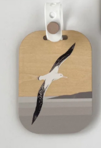 Bag Tags: Wood Luggage Tag - Albatross