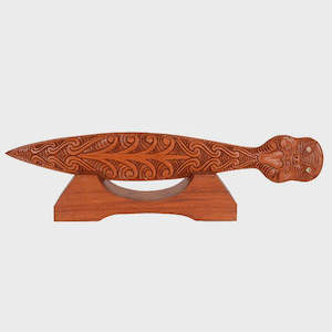 Wooden Art: Wooden Paddle On Stand