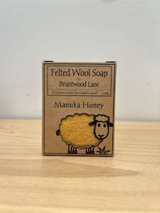 Soaps: Felted Wool Soap - Manuka Honey