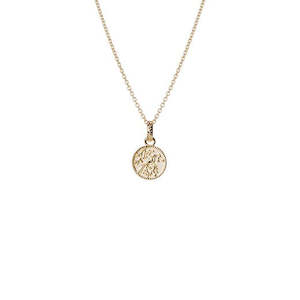 Kiwiana Necklaces: Tui Coin Necklace (Admired) - Gold