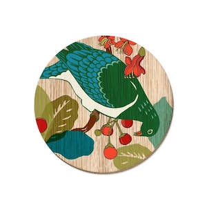 Coaster - Screenprint Kereru - Wolfkamp & Stone