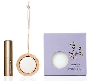 Living Light Candle: Black Iris Aromastone Set