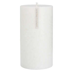 Living Light Candle: Pinot Blanc Pillar Candle (White) Large 100mm