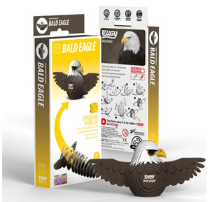 Puzzles: 3D Cardboard Kit Set - Bald Eagle