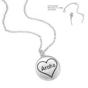Kiwiana Necklaces: Silver Aroha Necklace
