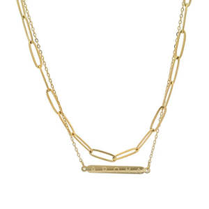 Kiwiana Necklaces: Little Taonga - Aroha Double Chain - 18kt Gold Plated