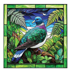 General: Lucy G Card - Emerald Dawn - Kereru Stained Glass