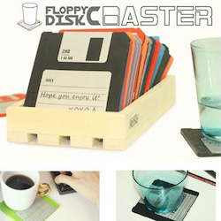 Kitchen Homeware: Floppy Disk Coasters - set of 6