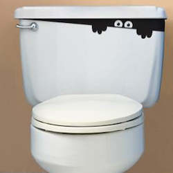 Wall Decals And Stickers: Toilet spy - decal sticker