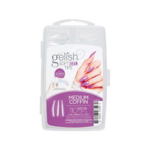 Soft Gel Tips Gelish Soft Gel: Medium Coffin 110CT