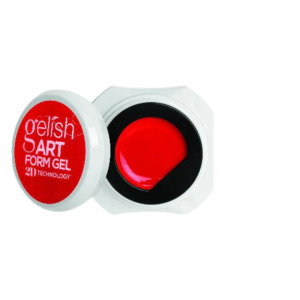 Gel Paints Nail Art: Neon Red