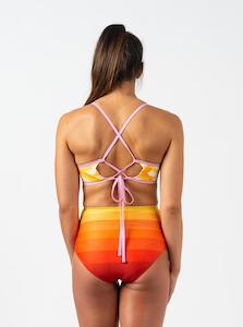 Swimwear Bikinis: Golden Glow High Waisted Bikini Bottom
