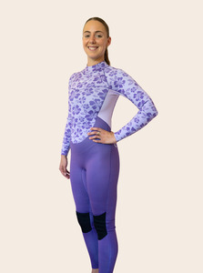 Hibiscus Purple Steamer Wetsuit 3/2mm- SAMPLE- SIZE 10