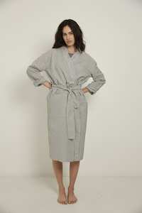 Robes: Everyday Robe, Black/White Stripe