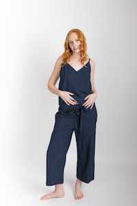 Paloma Set, Navy Pinstripe