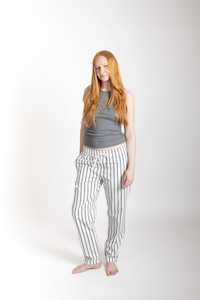 Everyday Pant, Navy Stripe