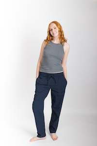 Everyday Pant, Navy Pinstripe