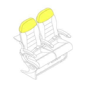 E190 195: Embraer Y class, Headrest Cushion
