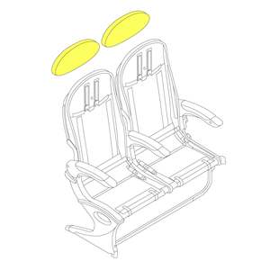 Headrest Cushion, Y class Embraer