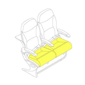 E190 195: Botton Cushion, Y class Embraer