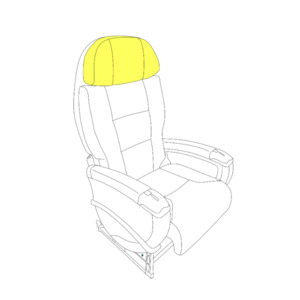 Headrest Cushion, J class Embraer