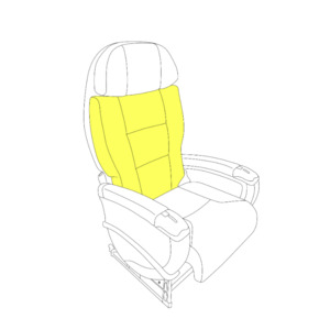 E190 195: Backrest Cushion, J class Embraer