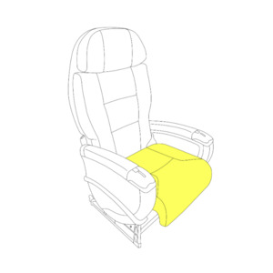 E190 195: Bottom Cushion, J class Embraer