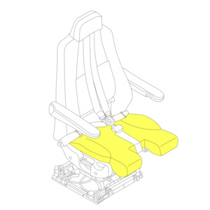 Cushion, Seat Pan, Captain/First Officer Embraer