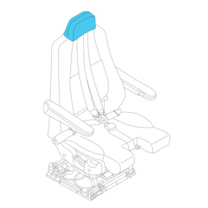 Cover, Seat Headrest, Captain/First Officer Embraer