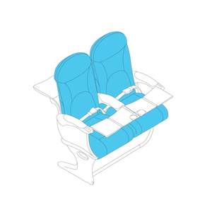41202007-10() Series, Y Class Seat Covers Embraer